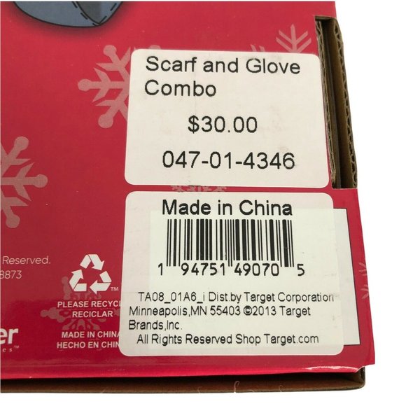 North Carolina Tar Heels Gloves Scarf Set Camo Camouflage Box Set Gift - Picture 6 of 6